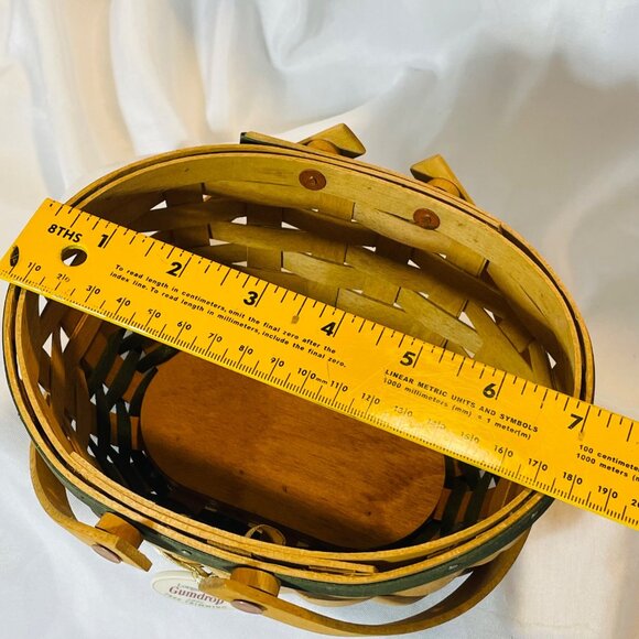 Longaberger 2004 Gumdrop Tree Tie Trimming Basket With Handles 7 inch Vintage - Picture 9 of 9